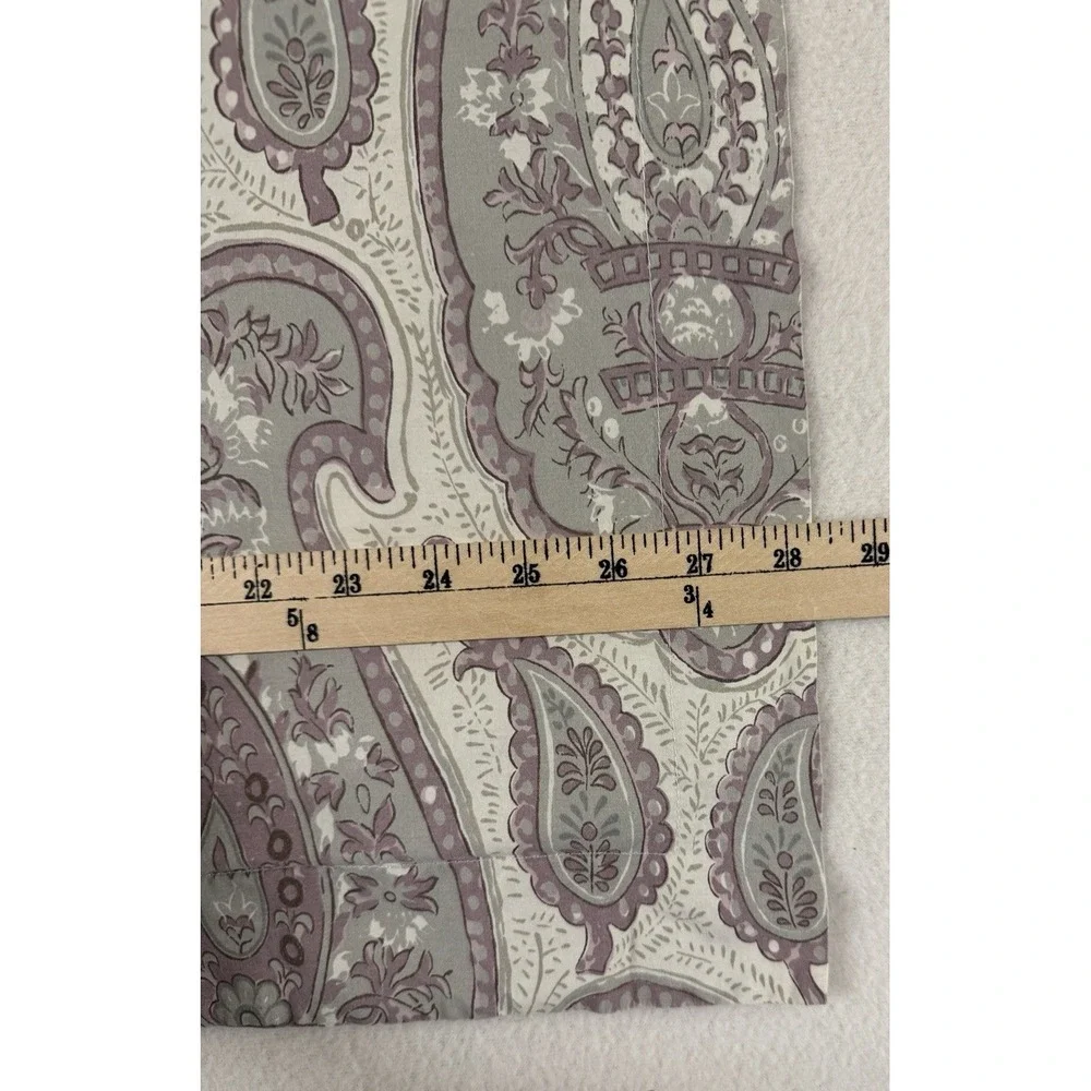 Pottery Barn Ashlyn‎ Shams Paisley Purple Gray 100% Organic Cotton Standard SZ 2